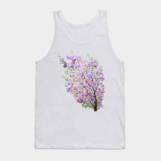 purple crape myrtle watercolor flowers Tank Top